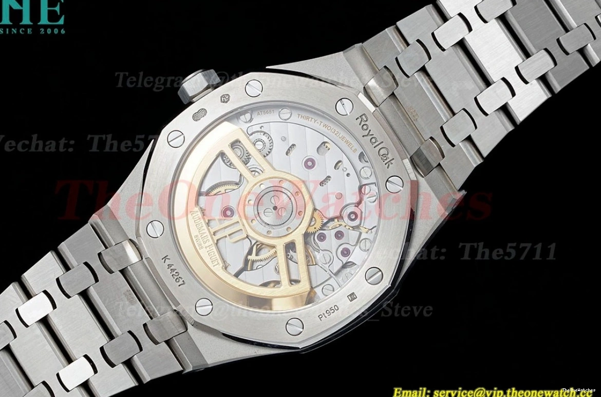 APSF Frosted Oak 15510 41mm White Dial Clone A4302 SS SS Royal Super 0413